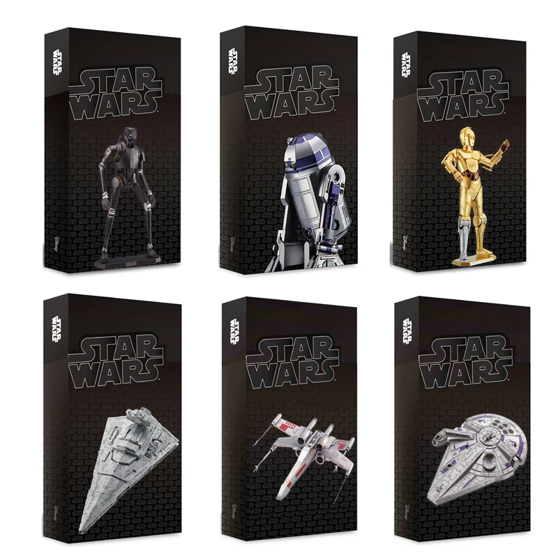 

3D Metal Puzzle piececool Starwars R2D2 C-3PO K-2SO MILLENNIUM FALCON model KITS Assemble Jigsaw Puzzle Gift Toys For Children