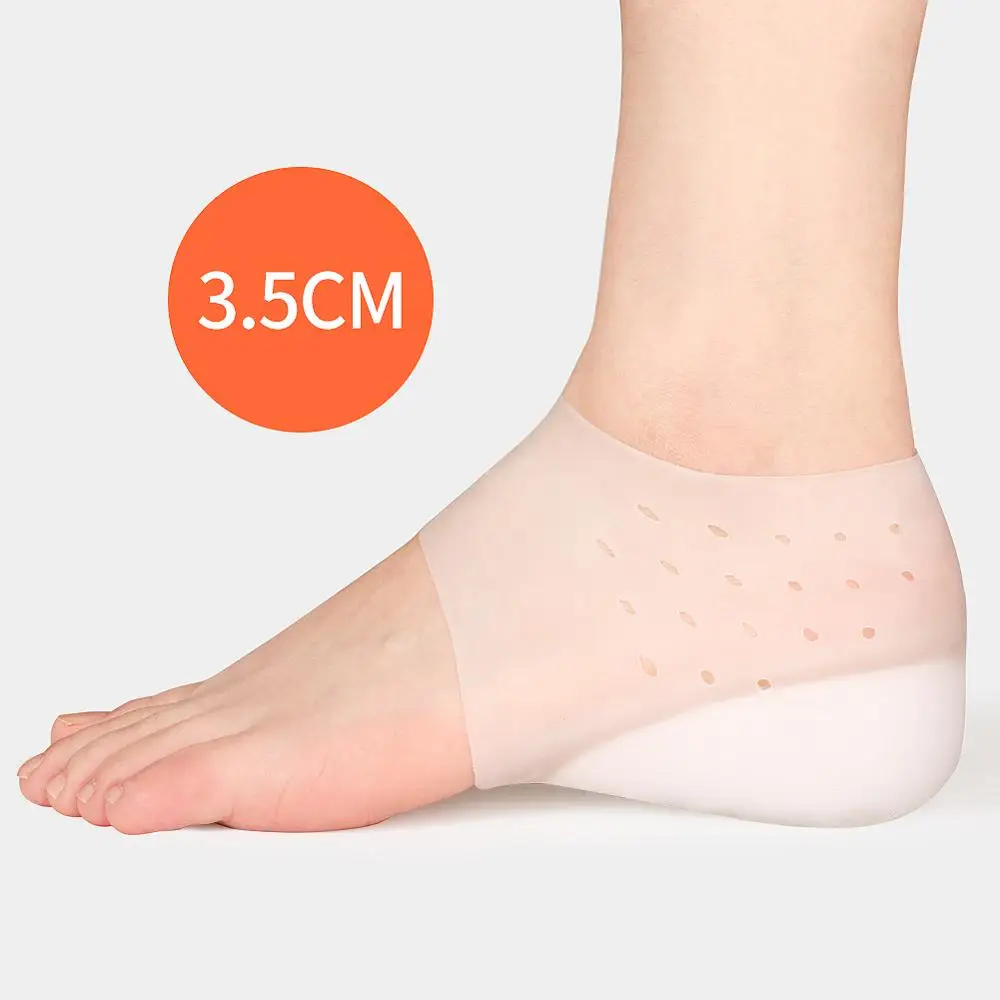 BANGNI Invisible Heightening Insoles Heel Socks Silicone Anti-crack Super Elastic Heightening Protection Heel Insoles for Shoes