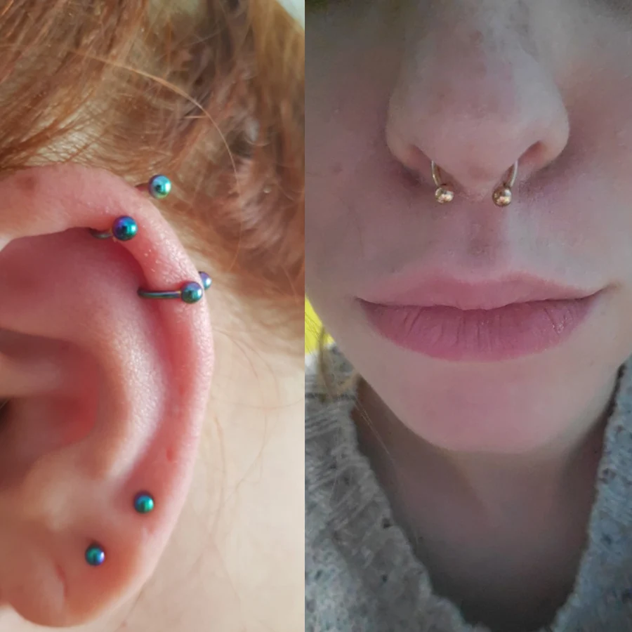 2 шт./лот кольцо в виде симпатичного шара для носа готические серьги кольца носу