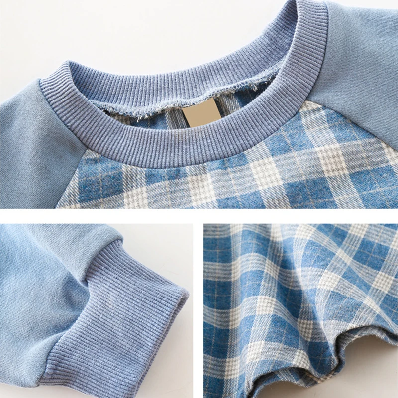 Детское Хлопковое платье с длинным рукавом на Возраст 4-12 лет | Детская одежда и