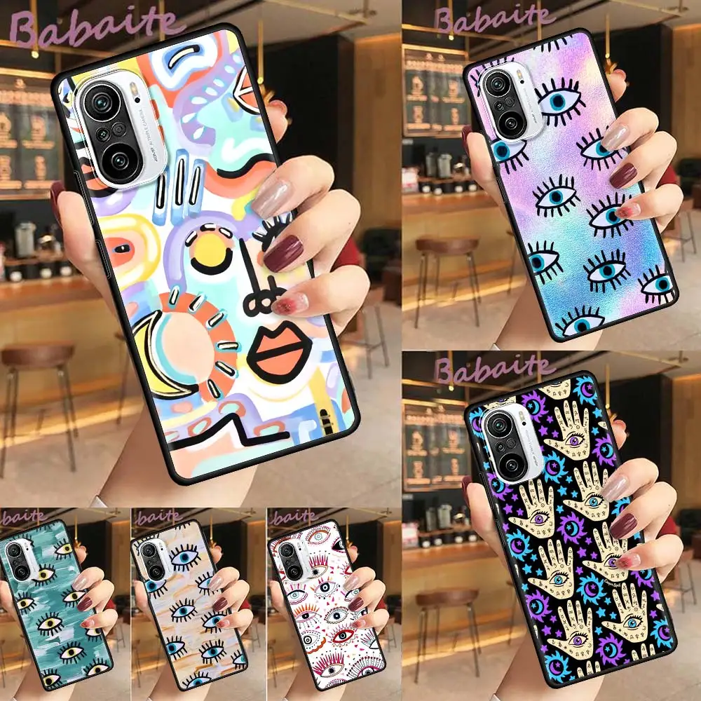 

Evil Eye Abstract Art Fitted Case for Xiaomi Redmi Note 9S 9 8 8T 9T 7 10 9C 9A 7A 6A 8A K40 K30 Pro Silicone Phone Coque