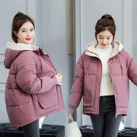 

2020 new down cotton jacket, bread jacket, large women's cotton padded jacket, short warm jacket, thickened Korean cotton padded