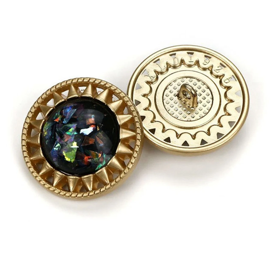 5 шт. элегантные металлические пуговицы из смолы декоративные леопардовой