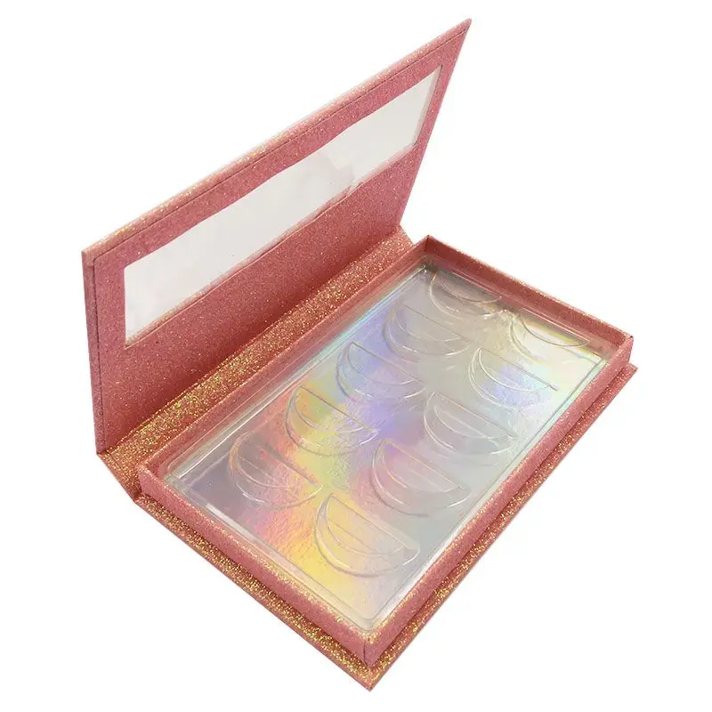 NEW 10/20pcs wholesale false eyelashes packaging box 3d fake mink lashes boxes faux cils strip 5pair magnetic case empty - Цвет: 12