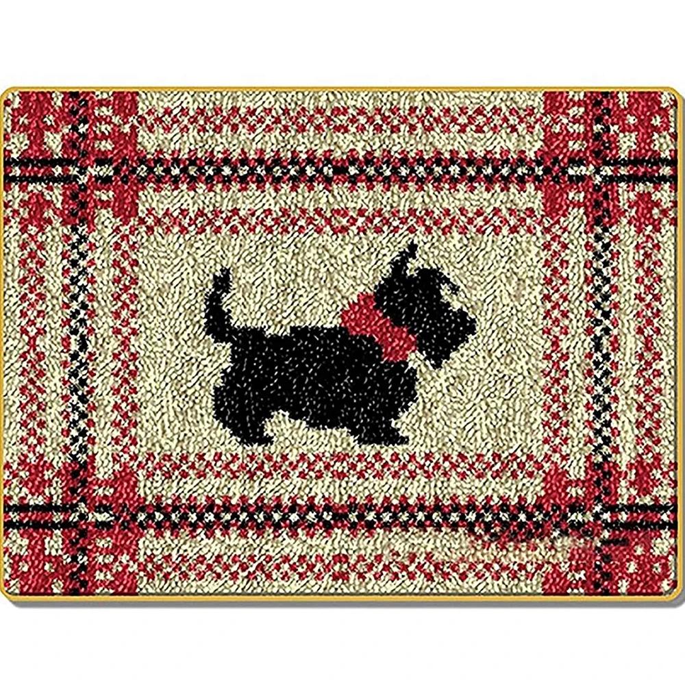 

Embroidery plastic canva for adult Latch hook rug kit with Pre-Printed Pattern Cross stitch kit Foamiran for needlework Dog