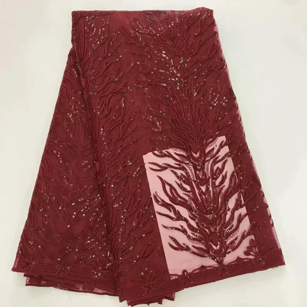 Горячая продажа Королевский синий цвет нигерийская кружевная ткань для свадьбы