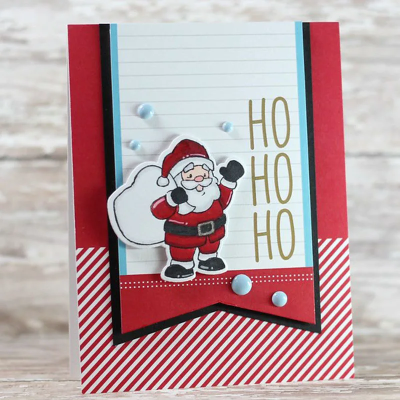 Дед Мороз прозрачные штампы и металлические для скрапбукинга изготовления карт