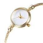 Часы наручные женские кварцевые с круглым циферблатом, модные брендовые Роскошные, с браслетом из сплава и проволочного ремешка, без шкалы