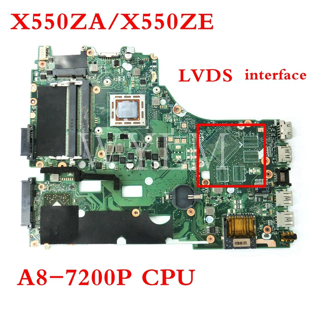Материнская плата X550ZA A8 7200P X550Z VM590Z X550ZE K550Z материнская для ноутбука с интерфейсом