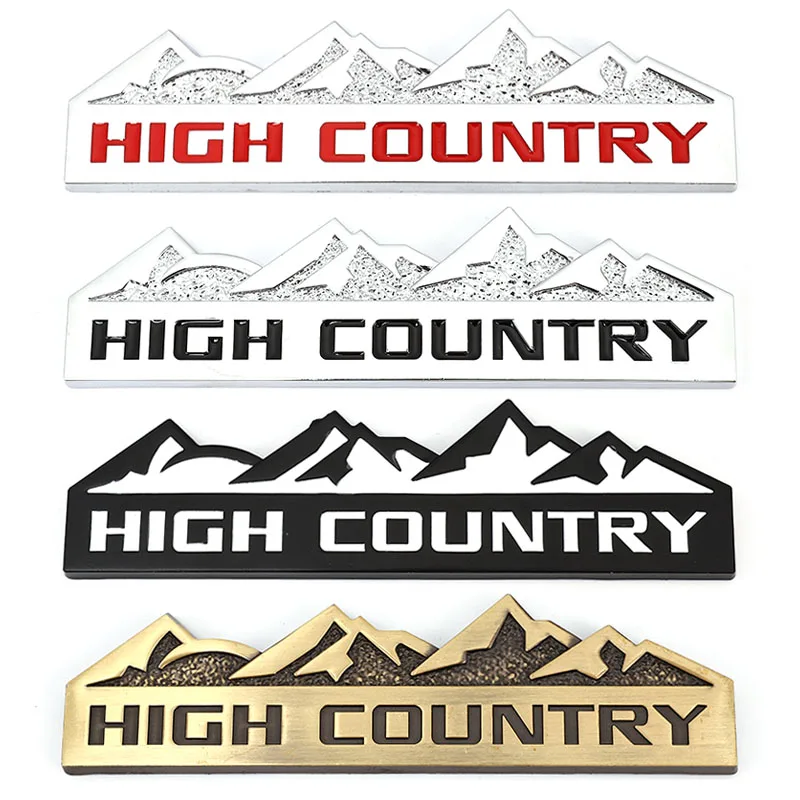 

3D HIGH COUNTRY Car Sticker Emblem Badge Decals Front Grille For Jeep Chevy Chevrolet Silverado Wrangler Renegade Grand Cherokee