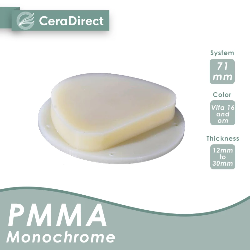 

Ceradirect Monochrome PMMA Block AG System (71mm)-25mm6pcsfor dental lab CAD/CAM