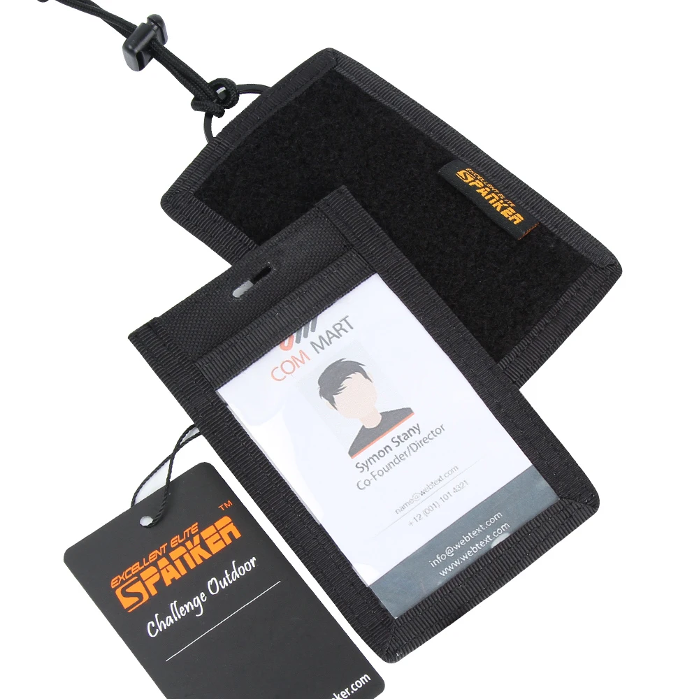 Отличная Элитная испанка Военная Вертикальная ID карта Кредитная Тактический