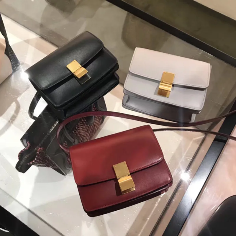 Роскошные Дизайнерские дамские сумочки 2020 Кожаная Коробка тофу маленькая