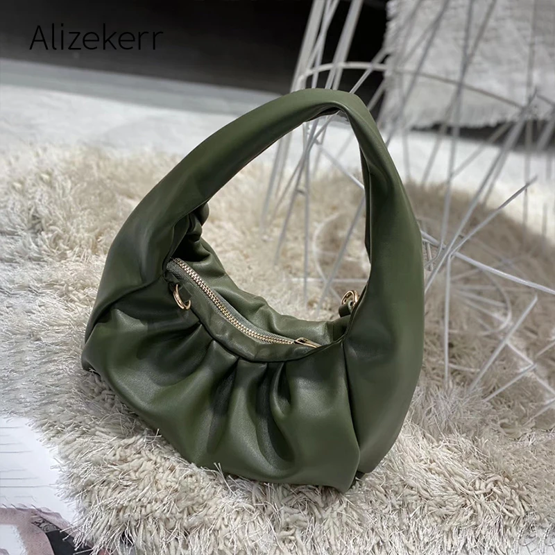 Складывающаяся мягкая PU Сумка Хобо Женская 2019 зима корейский шик подмышек