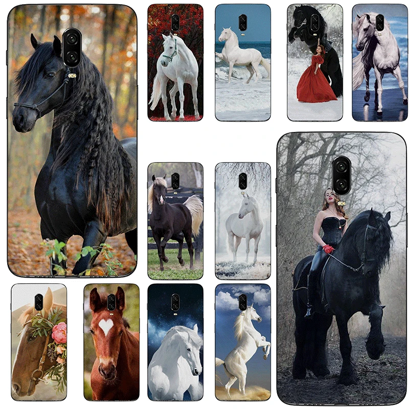 Mobile Cell Phone Case TPU for OnePlus 5 5T 6 6T 7 7T Pro Cover Cute beauty horse | Мобильные телефоны и аксессуары