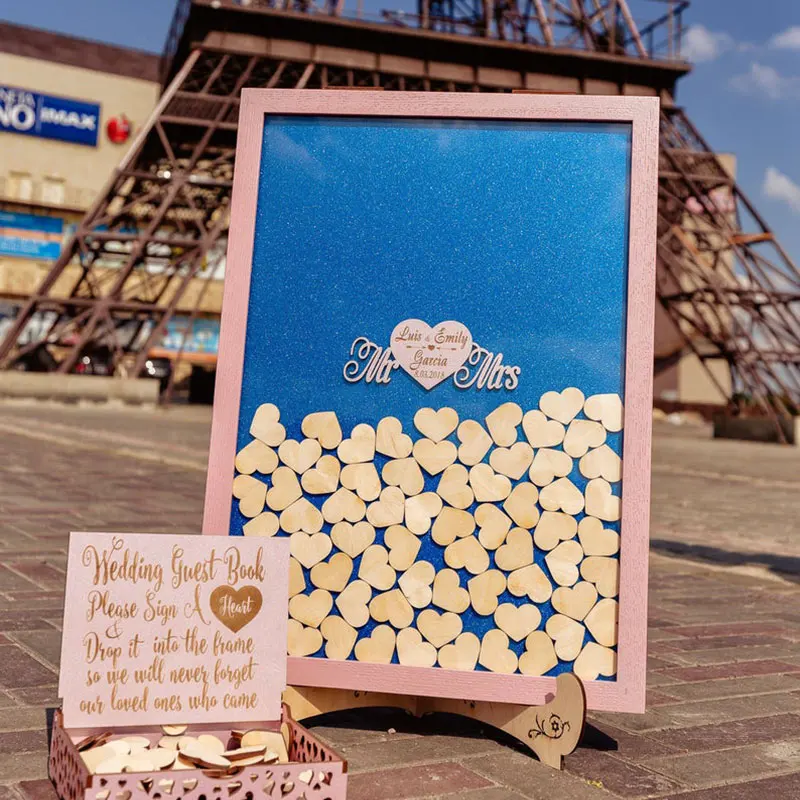 Синяя доска Drop Box Свадебные варианты гостевых книг гостевая книга для подписи