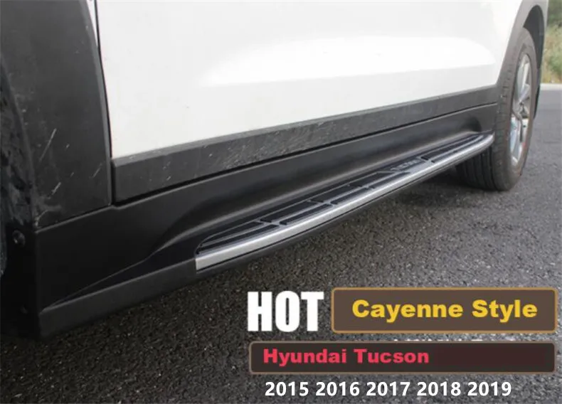 Для hyundai Tucson ходовые панели боковая ступенька бар педали Высокое Качество Cayenne стиль Nerf бар