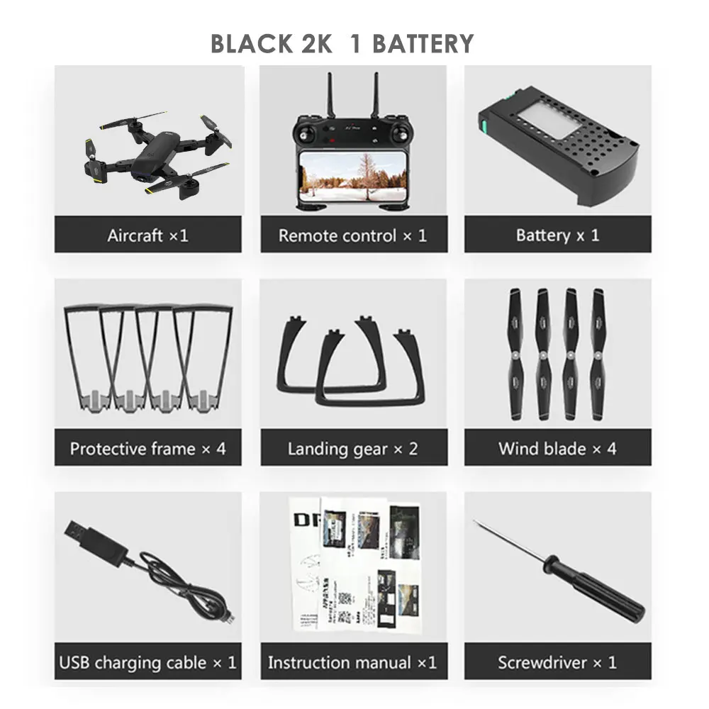 SG700D 2K 1B 4K SG700 RC Дрон Вертолет Дистанционное управление SG700 2,4G 4CH WiFi 1080 P/720 P оптический поток Двойной HD Квадрокоптер с камерой дроны - Цвет: SG700D 2K 1B