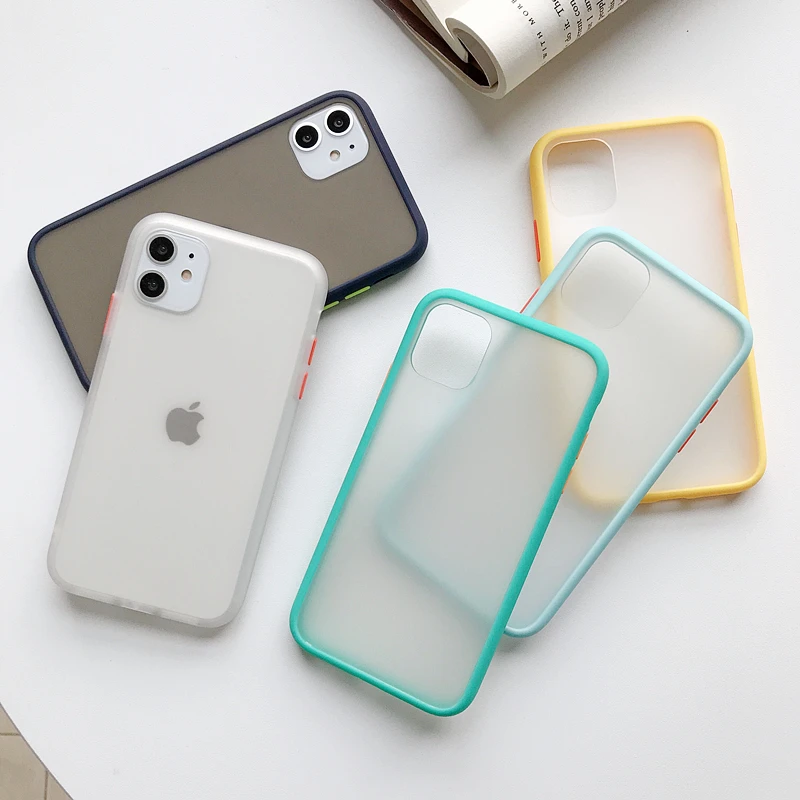Mint Simple Mix Shockproof Phone Case For iPhone 11 Pro MAX X XR Ultra-thin TPU Silicone Clear Cover 6 6s 7 8 Plus XS | - Фото №1