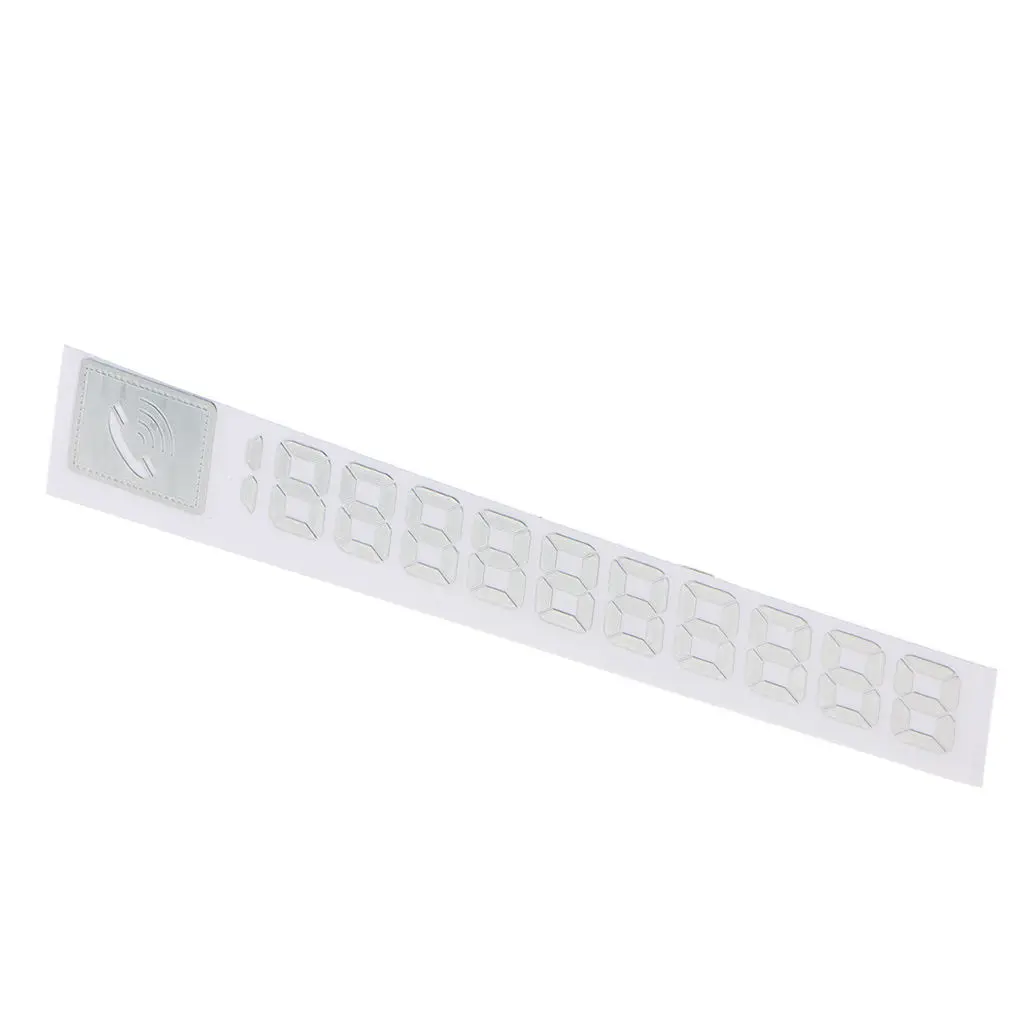 

Car Temporary Parking Card Sign Night Light Calling Phone Number Plate Vehicle