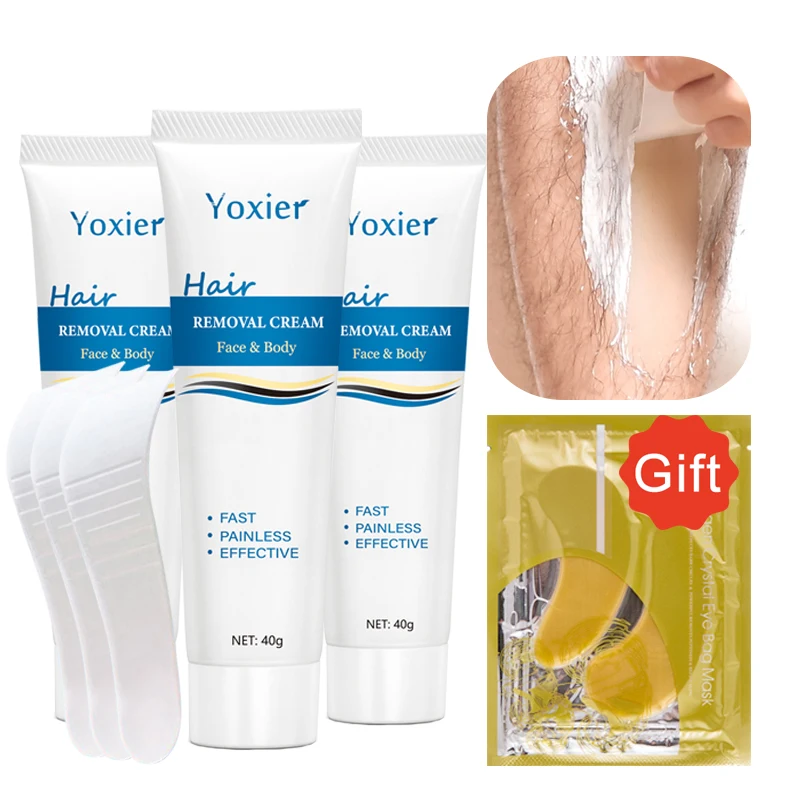 

Yoxier Hair Removal Cream Fast Whole Body Nourish Gentle Painless Non-Irritating Repair Smooth Unisex Private Parts Care 40g