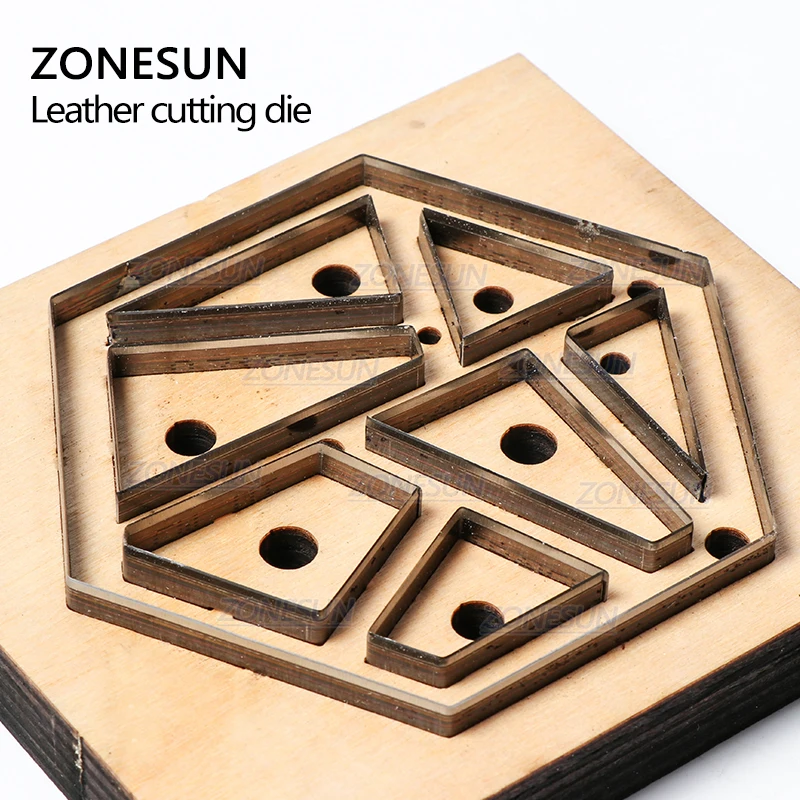 ZONESUN кожаный Tangram Подгонянный цветочный Режущий инструмент для рукоделия