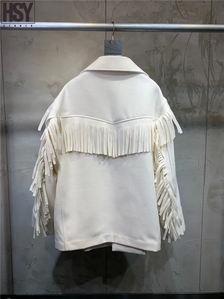 【HSY】2019 осенне-зимние новые женские дизайнерские Пионерские модные лацкан