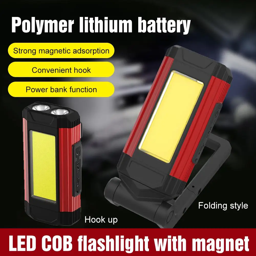 

Portable COB LED Work Light Outdoor Tool Hiking Tent Lamp Flashlight Torch Travel Camping Lights