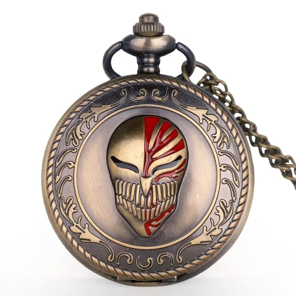 Винтажные креативные часы с подвеской в виде черепа для молодых людей аксессуары