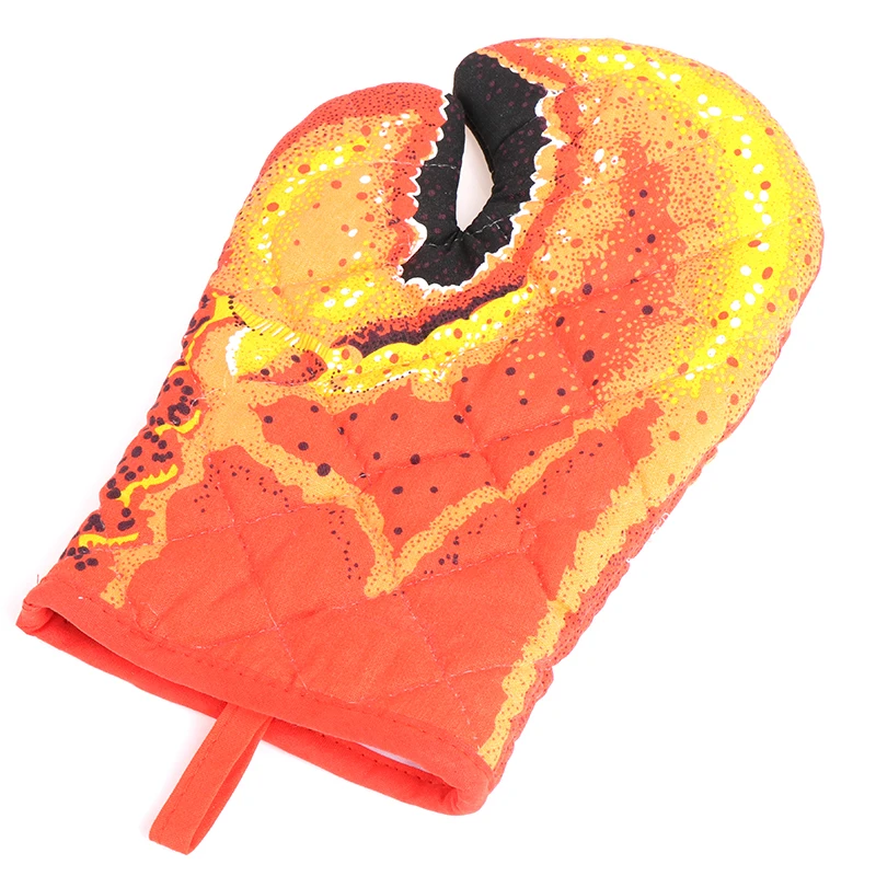 3D перчатки в форме краба/рыбы утолщенные хлопковые для духовки термостойкие