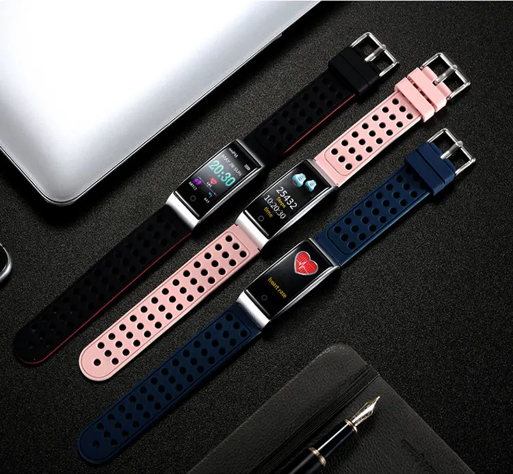 

Smart watch ECG PPG Smart Bracelet Fitness Tracker IP67 Waterproof SmartWatch Blood Pressure Oxygen Monitor Wristband E08 PK mi3