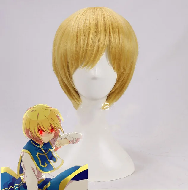 Парик для косплея из аниме Hunter Kurapika Kurta аксессуар костюма металлическое кольцо