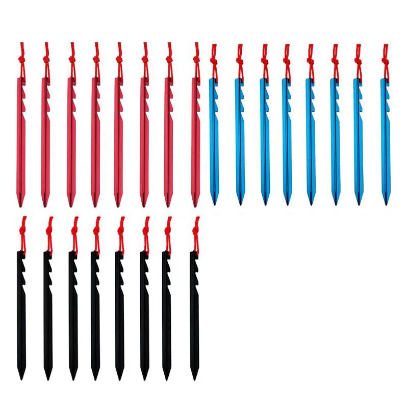 10 шт алюминиевый сплав тент колышки гвозди с веревкой легкий Открытый Кемпинг