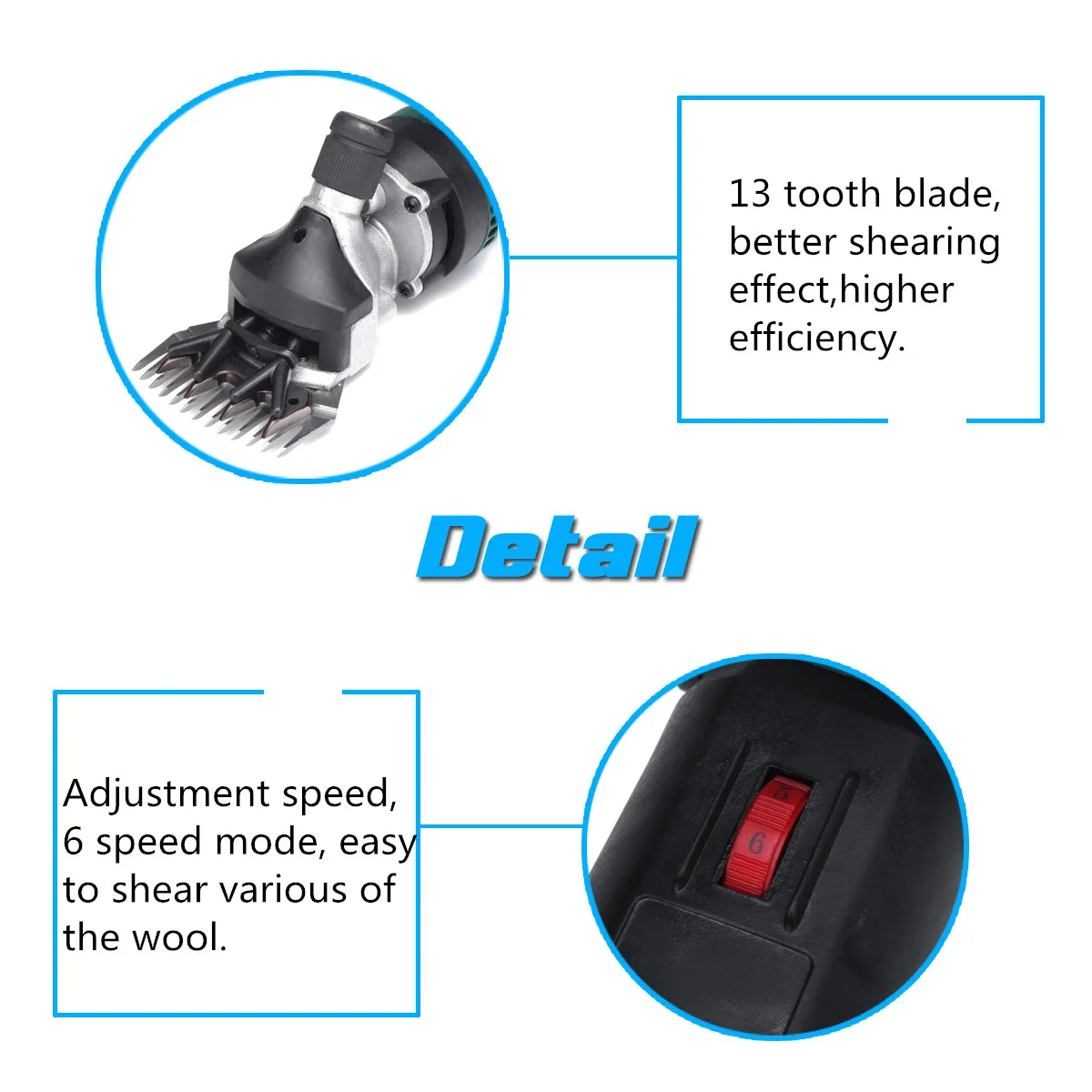 Электрическая машинка для стрижки овец и животных 2000 Вт с европейской