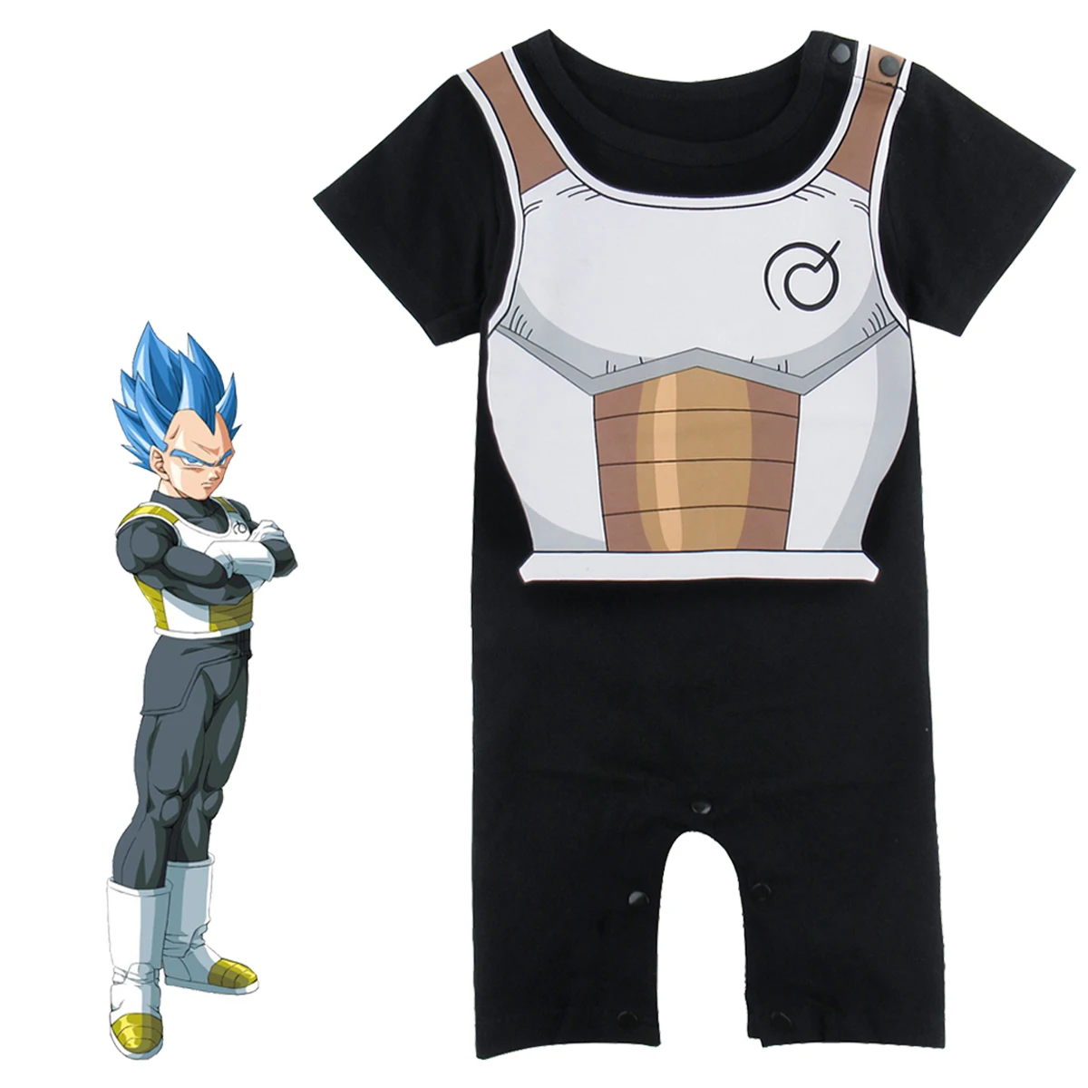 Комбинезон для новорожденных мальчиков; Bebe Goku Dragon Ball Z Vegeta; Спортивный костюм; вечерние летние костюмы с японским аниме для малышей 0-4 лет