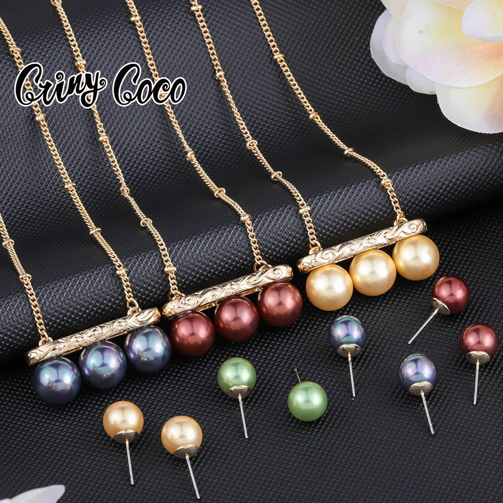 

Комплект из колье и серёг, с жемчугом, на шее, 2021