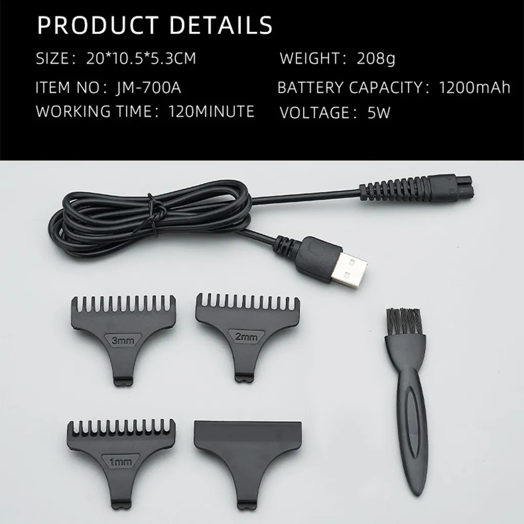 

Professional Hair Clipper Barber Haircut Sculpture Cutter Rechargeable Razor Trimmer Adjustable Cordles Edge For Men#g4