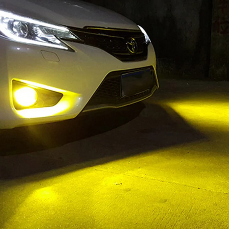 

SXCLG 2PCS Car LED Fog Bulb 100W 1000LM 4300K Golden Yellow Auto LED H8 H9 H11 Daytime Running Light Automotive Headlamp 12V 24V