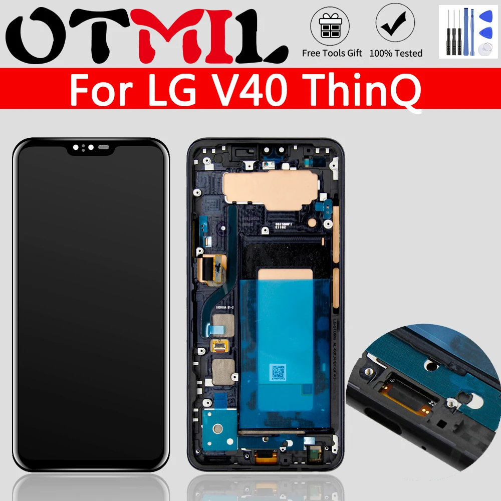 Оригинальный ЖК дисплей 6 8 дюймов для LG V40 ThinQ сенсорный экран дигитайзер запасные