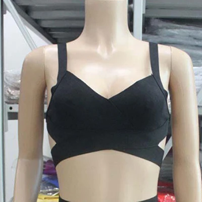 style 2 black Женский короткий топ с повязкой, Летний однотонный топ с v-образным вырезом и поясом, сексуальный облегающий белый женский топ - Цвет: style 2 black