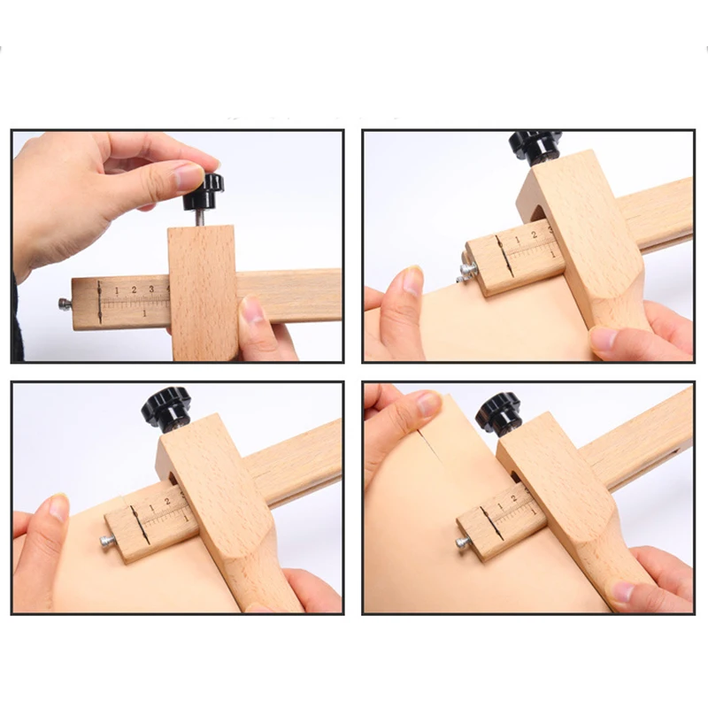 

Professional Wood Adjustable Strip and Strap Cutter Craft Tool Leather Hand Cutting Tools DIY Belt Cutting Tools C1683 h