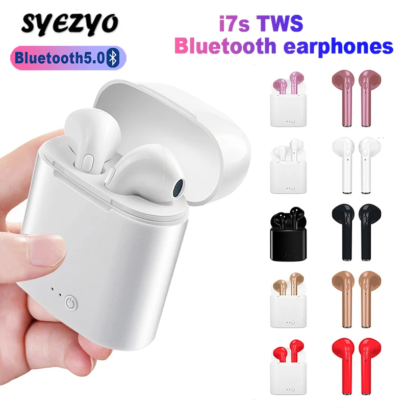 Беспроводные наушники i7s TWS Bluetooth 5 0 деловая гарнитура водонепроницаемые