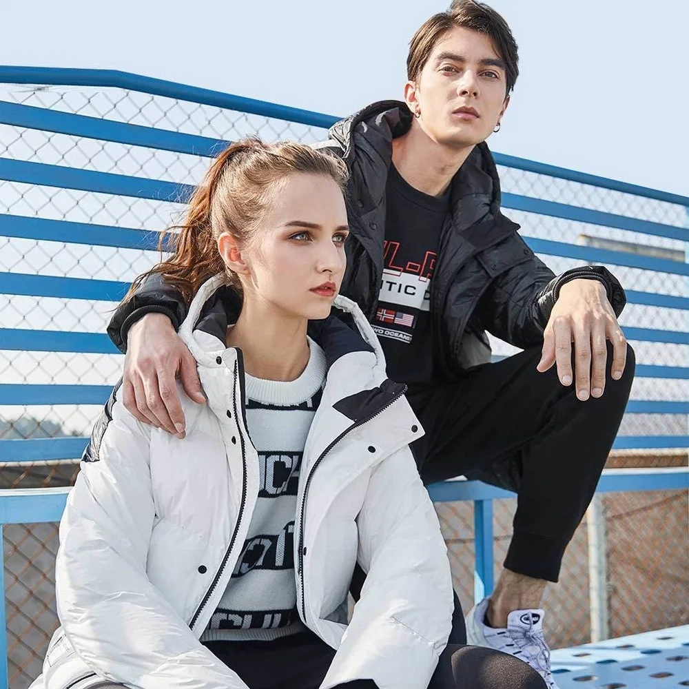 Оригинальный 90% белый гусиный пуховик для мужчин и женщин противообрастающий без