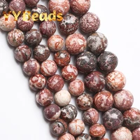 natural red leopard jaspers beads 4 12mm red minerals stone round loose charm beads for jewelry making women bracelets ear studs