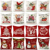 christmas cushion covers 45x45 cm farmhouse xmas decor santa pillow cover winter holiday decorations home decore