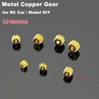 Металлическая латунная медная Шестерня 0,3 модуль 8T 9T 10T 11T 12T 13T 14T 15T 16T 18T зубцы подходят валу 1 мм 1,5 мм 2 мм