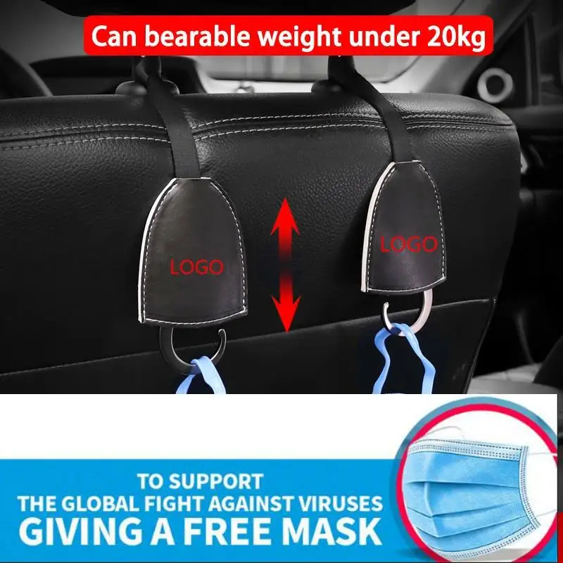 Кожаные многофункциональные крючки спинки сиденья универсальный автомобильный