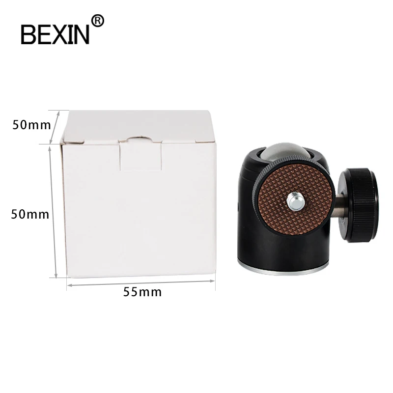 Мини штатив с шаровой головкой поворот на 360 градусов винтом 1/4|Штативные головки|