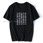 Футболка МужскаяЖенская хлопковая, модная рубашка с рисунком иконы для путешествий, с принтом 40 значков, в стиле аниме, стиль Харадзюку, 2-rt