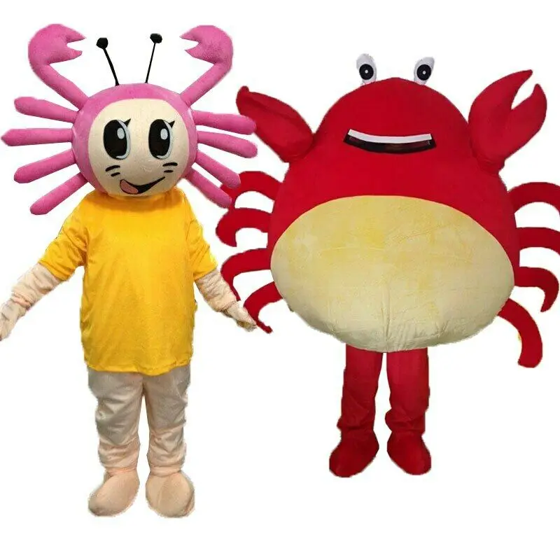

Crab Mascot Costumes Unisex Cartoon Apparel Cosplay Custom Made Adult Size